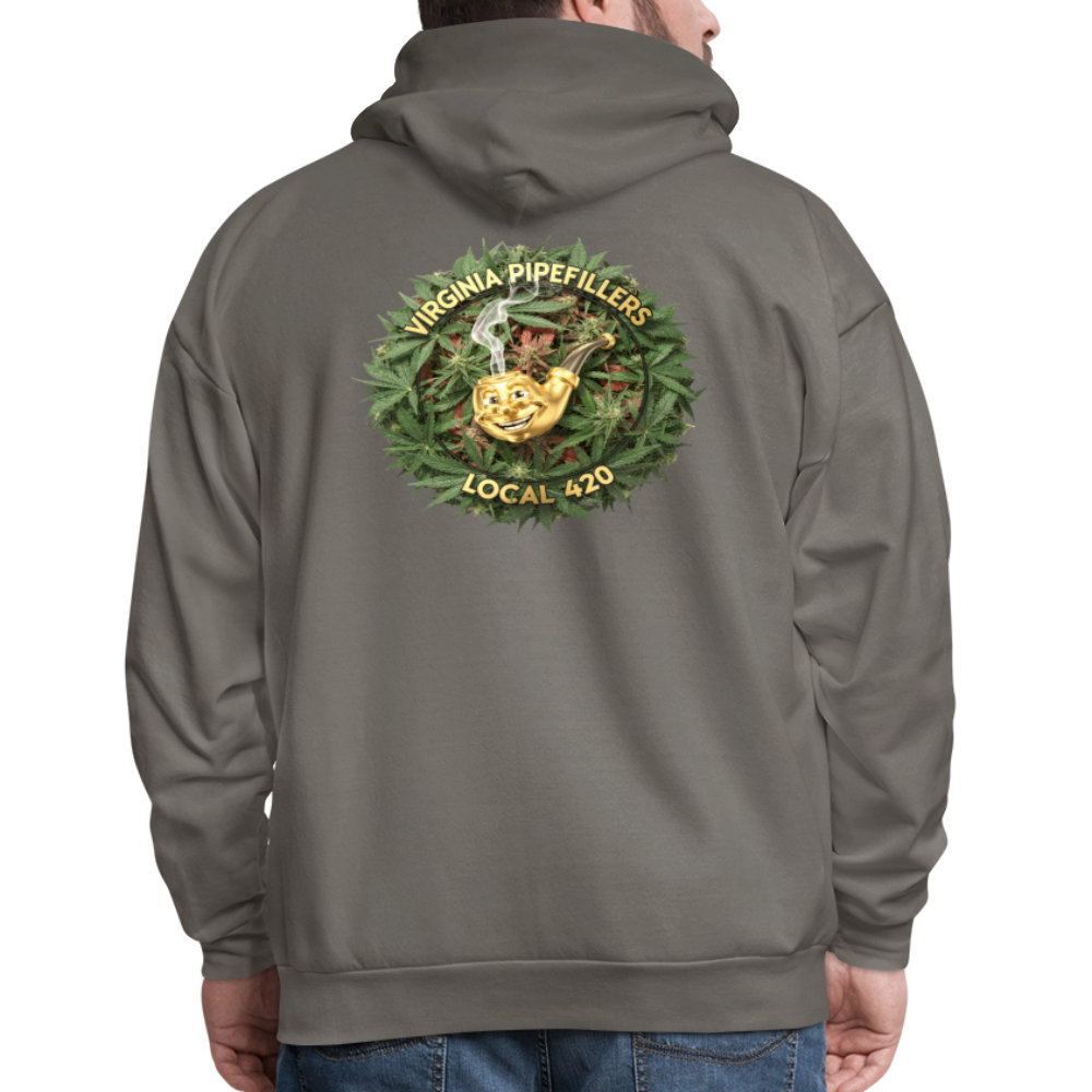 VIRGINIA PIPEFILLERS LOCAL 420 F/B DESIGN Men's  Hoodie - asphalt gray