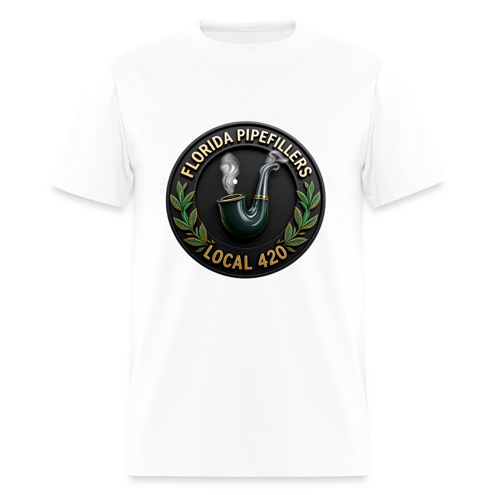 FLORIDA PIPEFILLERS LOCAL 420 Men's T-Shirt - white