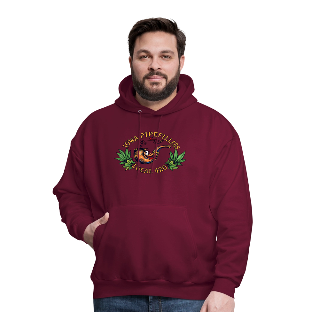 IOWA PIPEFILLERS LOCAL 420 Men's Hoodie - burgundy