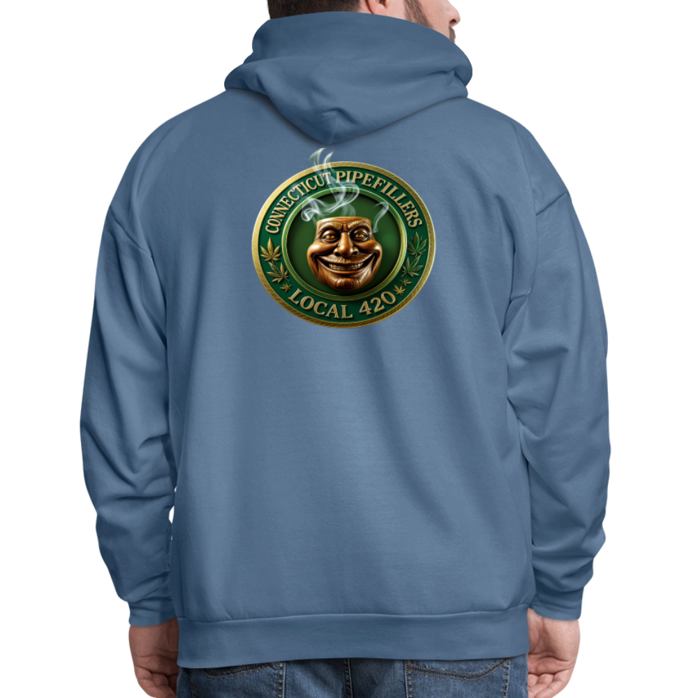 CONNECTICUT PIPEFILLERS LOCAL 420 F/B DESIGN Men's  Hoodie - denim blue