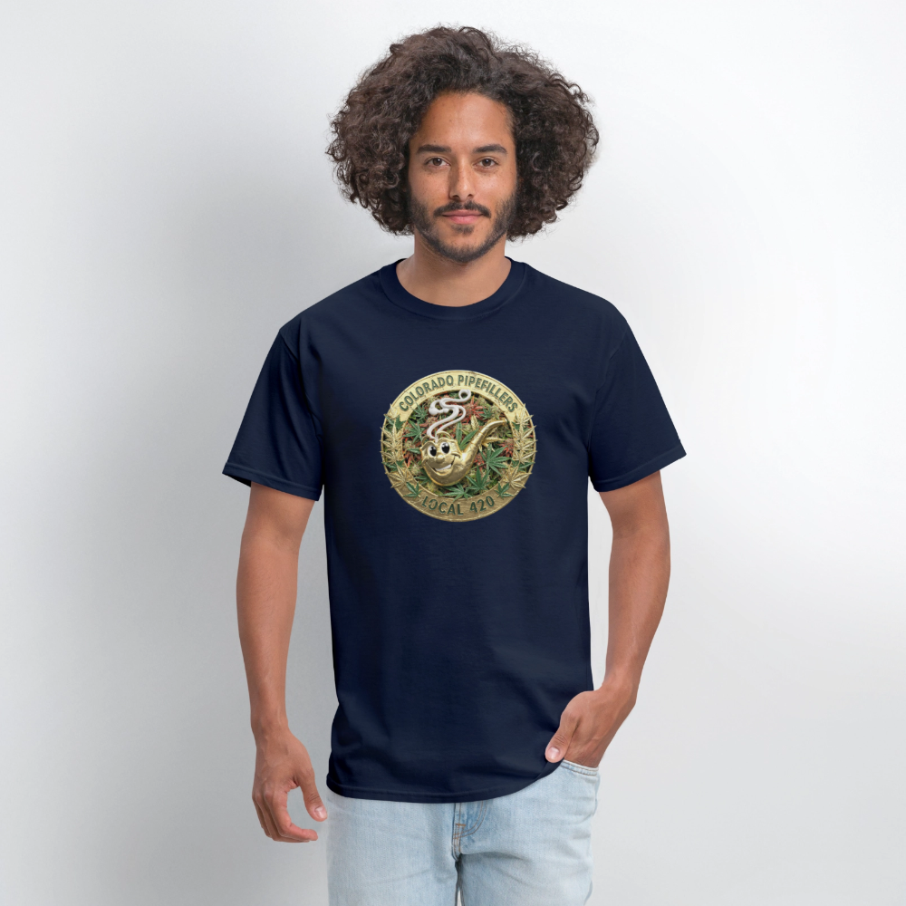 COLORADO PIPEFILLERS LOCAL 420 Men's T-Shirt - navy