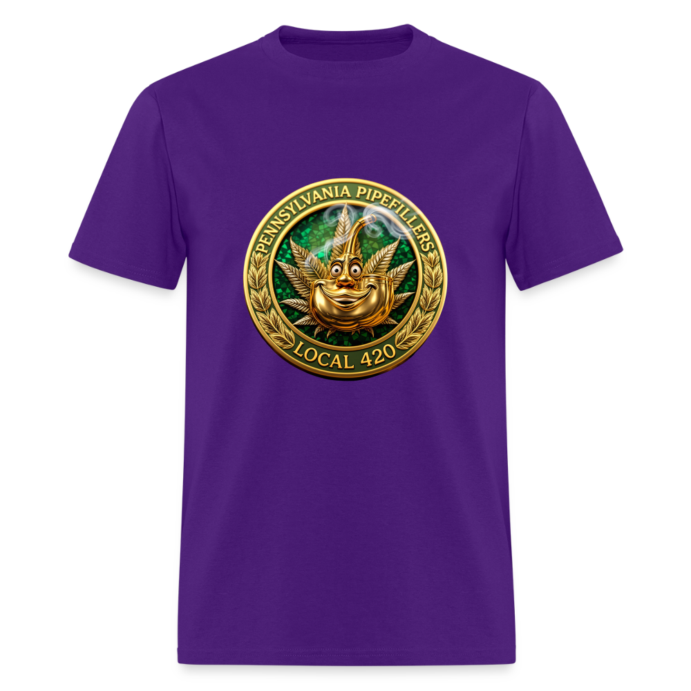 PENNSYLVANIA  PIPEFILLERS LOCAL 420 Men's T-Shirt - purple