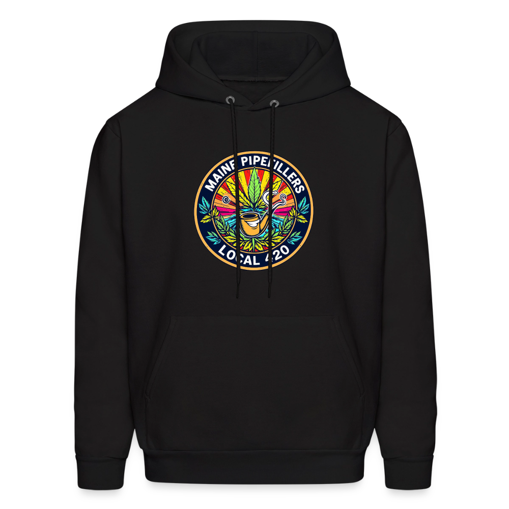 MAINE PIPEFILLERS LOCAL 420 2 EMBLEM Men's Hoodie - black