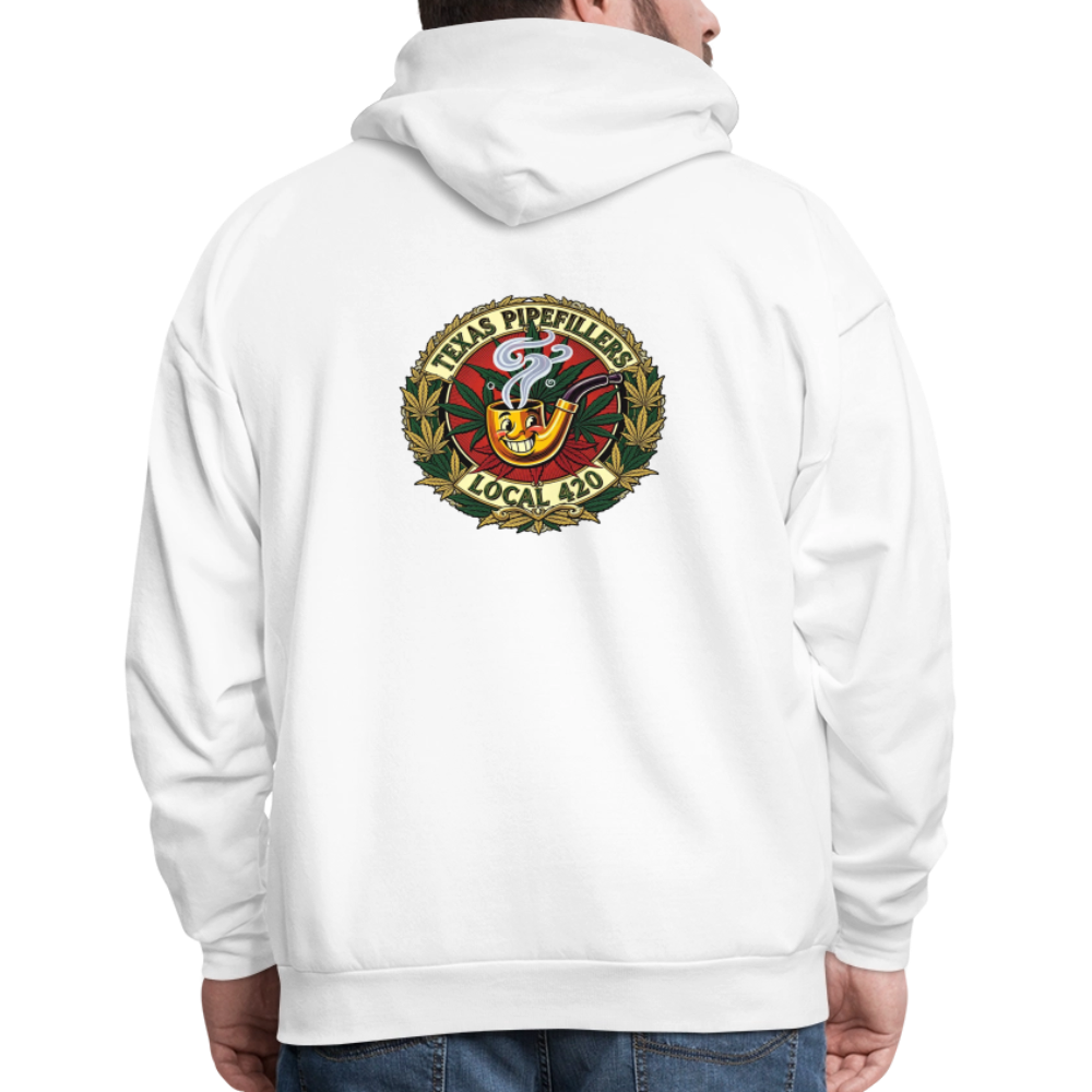TEXAS PIPEFILLERS LOCAL 420 F.B DESIGN Men's Hoodie - white