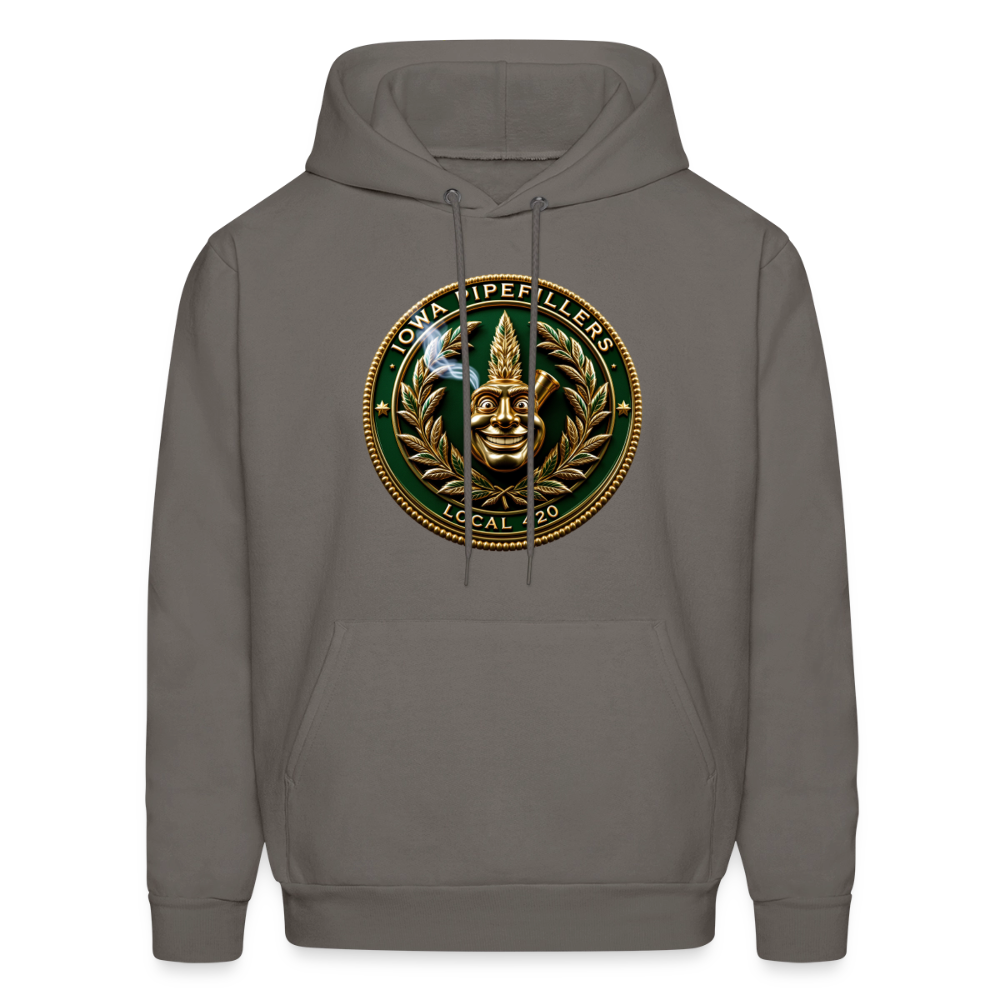 IOWA PIPEFILLERS LOCAL 420 Men's Hoodie - asphalt gray