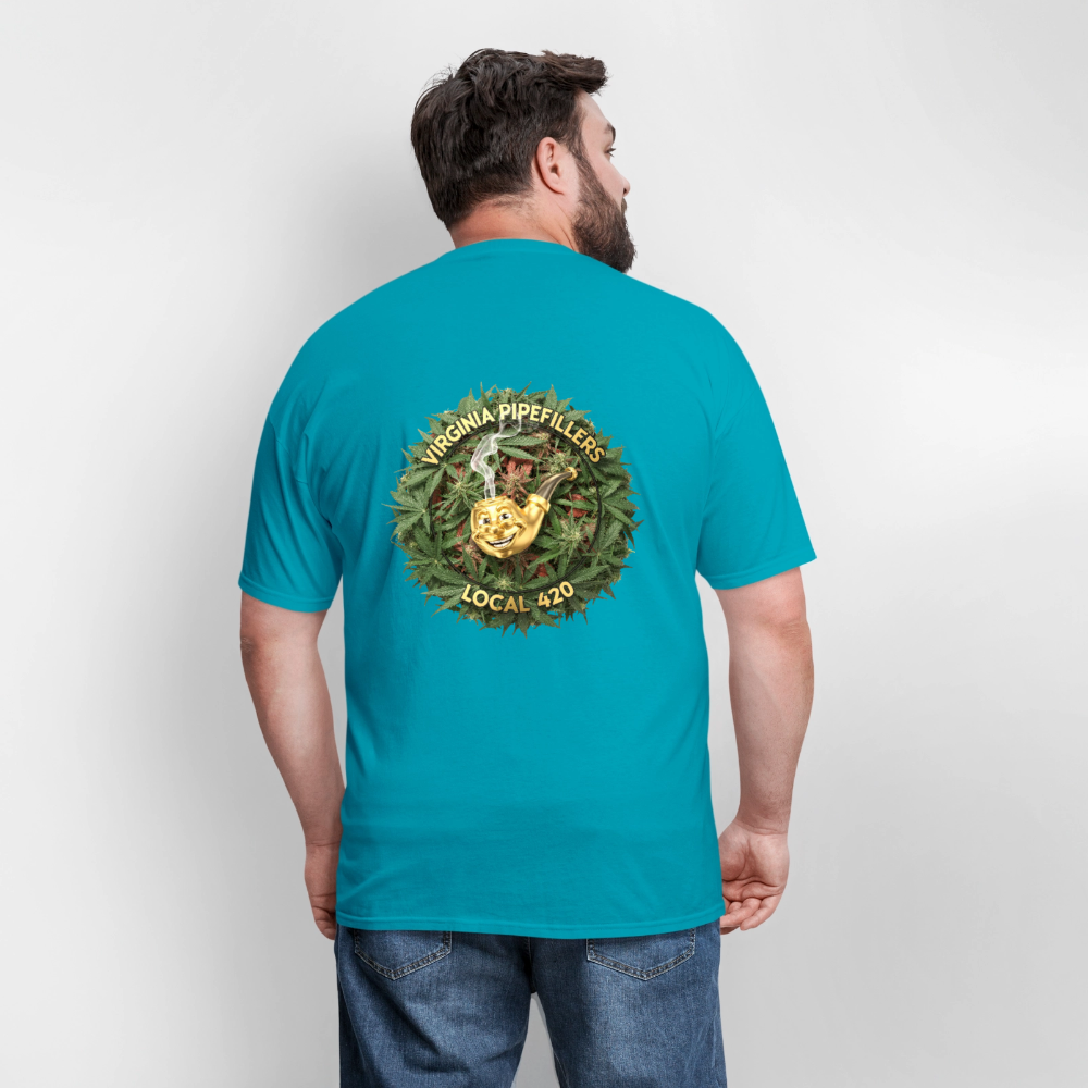 VIRGINIA PIPEFILLERS LOCAL 420 F/B DESIGN Men's T-Shirt - turquoise
