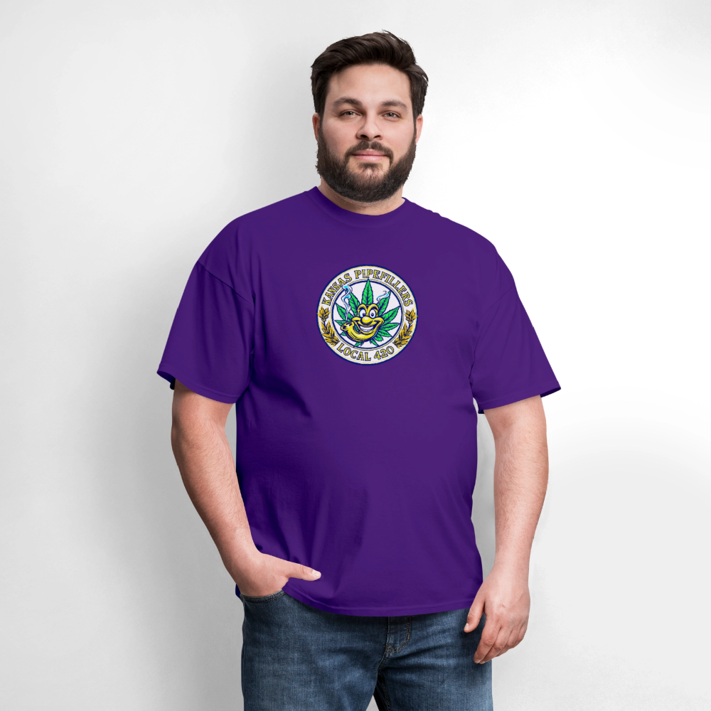 KANSAS PIPEFILLERS LOCAL 420 Men's T-Shirt - purple