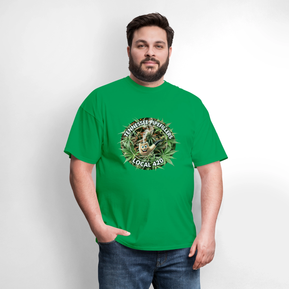 TENNESSEE PIPEFILLERS LOCAL 420 Men's T-Shirt - bright green