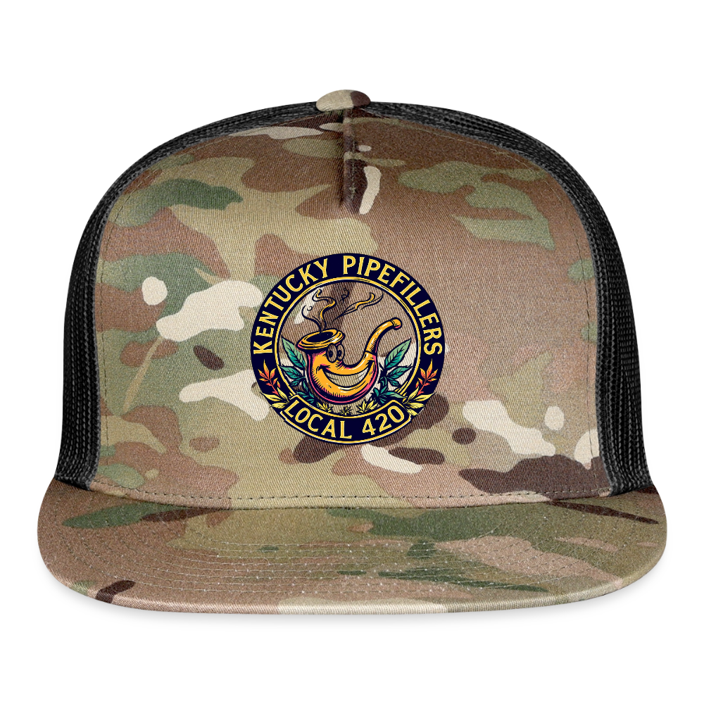 KENTUCK YPIPEFILLERS LOCAL 420 CAMO Trucker Hat - MultiCam\black