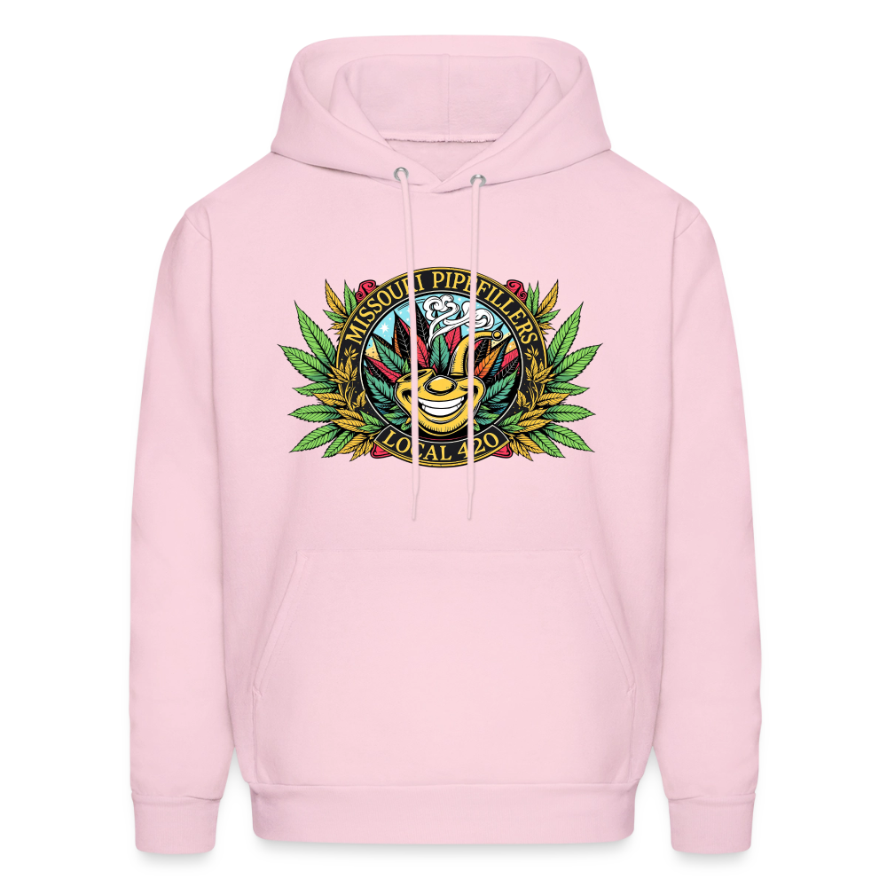 MISSOURI PIPEFILLERS LOCAL 420  F/B DESIGNS Men's Hoodie - pale pink