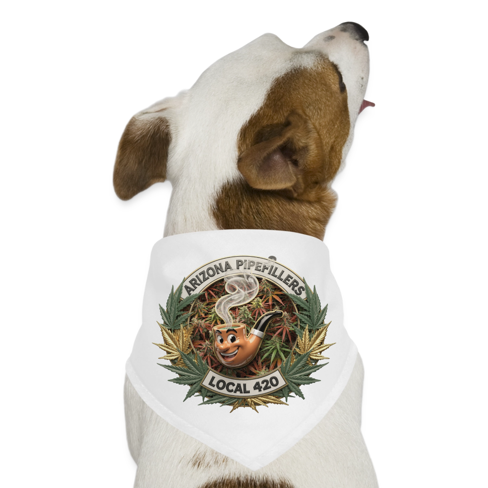 ARIZONA  PIPEFILLERS LOCAL 420 Union Dog Bandana - white