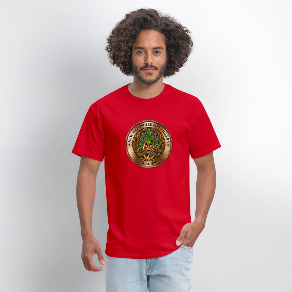 NEW HAMPSHIRE PIPEFILLERS UNION LOCAL 420 Men's T-Shirt - red