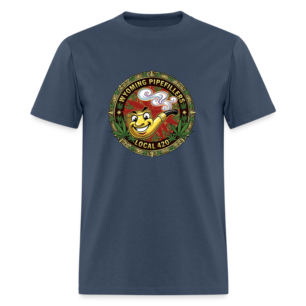 WYOMING PIPEFILLERS LOCAL 420 Men's T-Shirt -  blue dusk