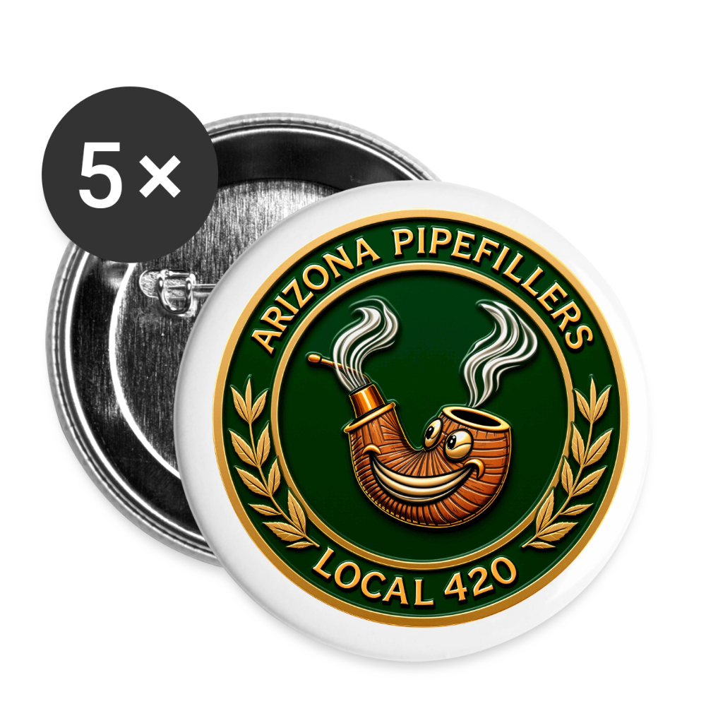 ARIZONIA PIPEFILLERS LOCAL 420 Union Buttons small 1'' (5-pack) - white
