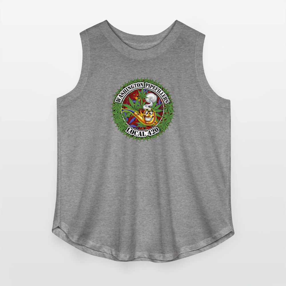 WASHINGTON PIPEFILLERS LOCAL 420 Women's Curvy Relaxed Tank Top - granite heather 