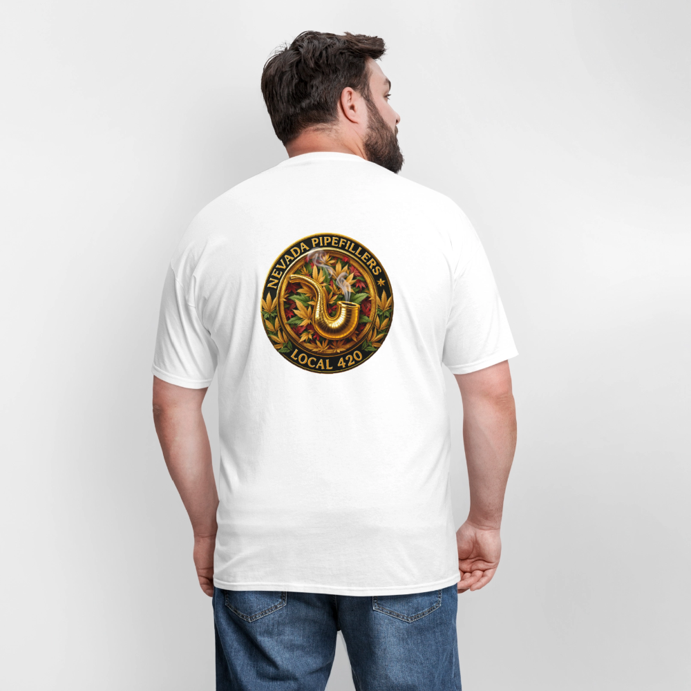 NEVADA PIPEFILLERS LOCAL 420 F/B DESIGN Men's T-Shirt - white