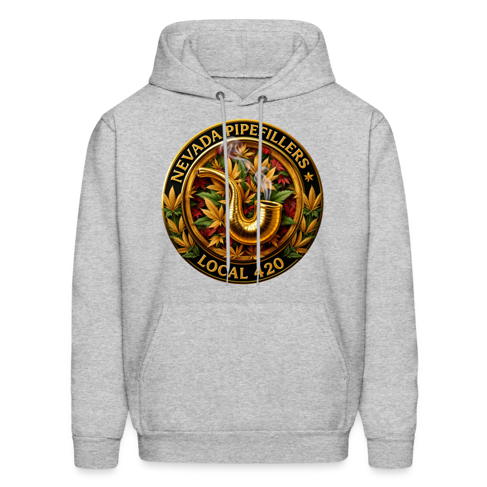 NEVADA PIPEFILLERS LOCAL 420  F/B DESIGN Men's Hoodie - heather gray