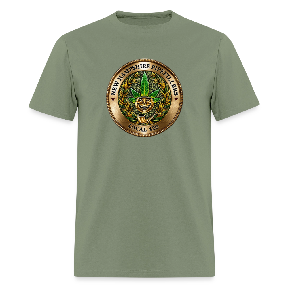 NEW HAMPSHIRE PIPEFILLERS UNION LOCAL 420 Men's T-Shirt - military green