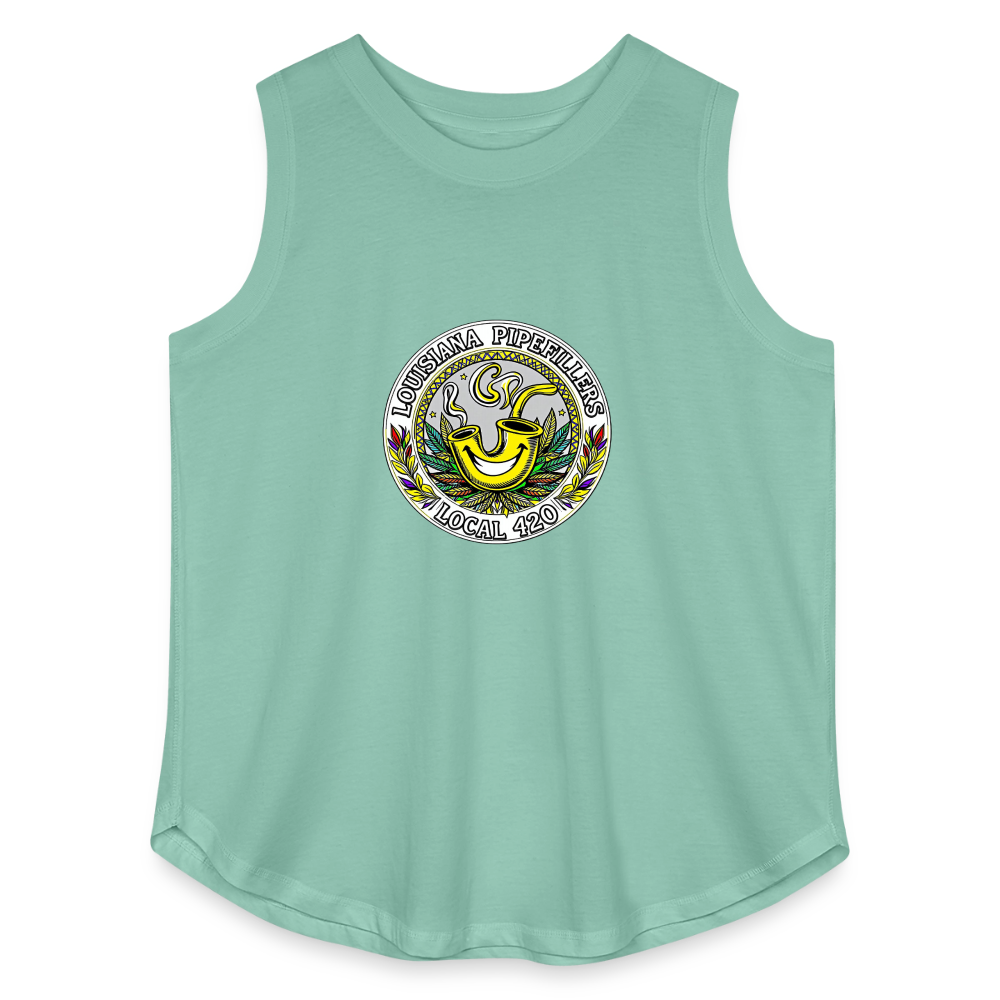 LOUISIANA PIPEFILLERS LOCAL 420 Women's Curvy Relaxed Tank Top - saltwater