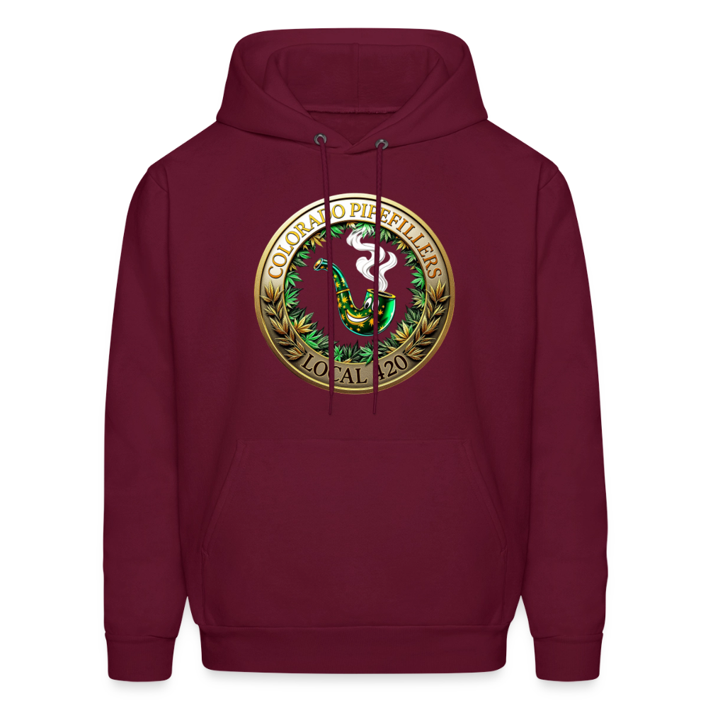 COLORADO PIPEFILLERS LOCAL 420 Men's Hoodie - burgundy