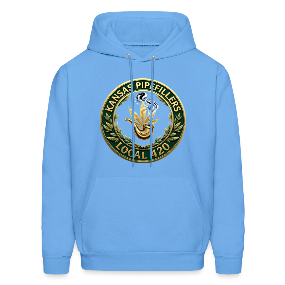 KANSAS PIPEFILLERS LOCAL 420 F/B DESIGNS Men's Hoodie - carolina blue