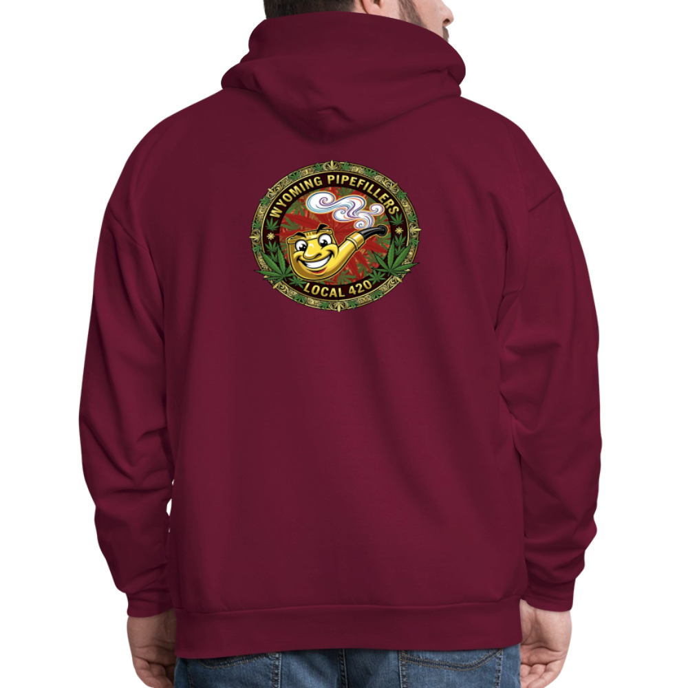 WYOMING PIPEFILLERS LOCAL 420 F/B DESIGN Men's Hoodie - burgundy