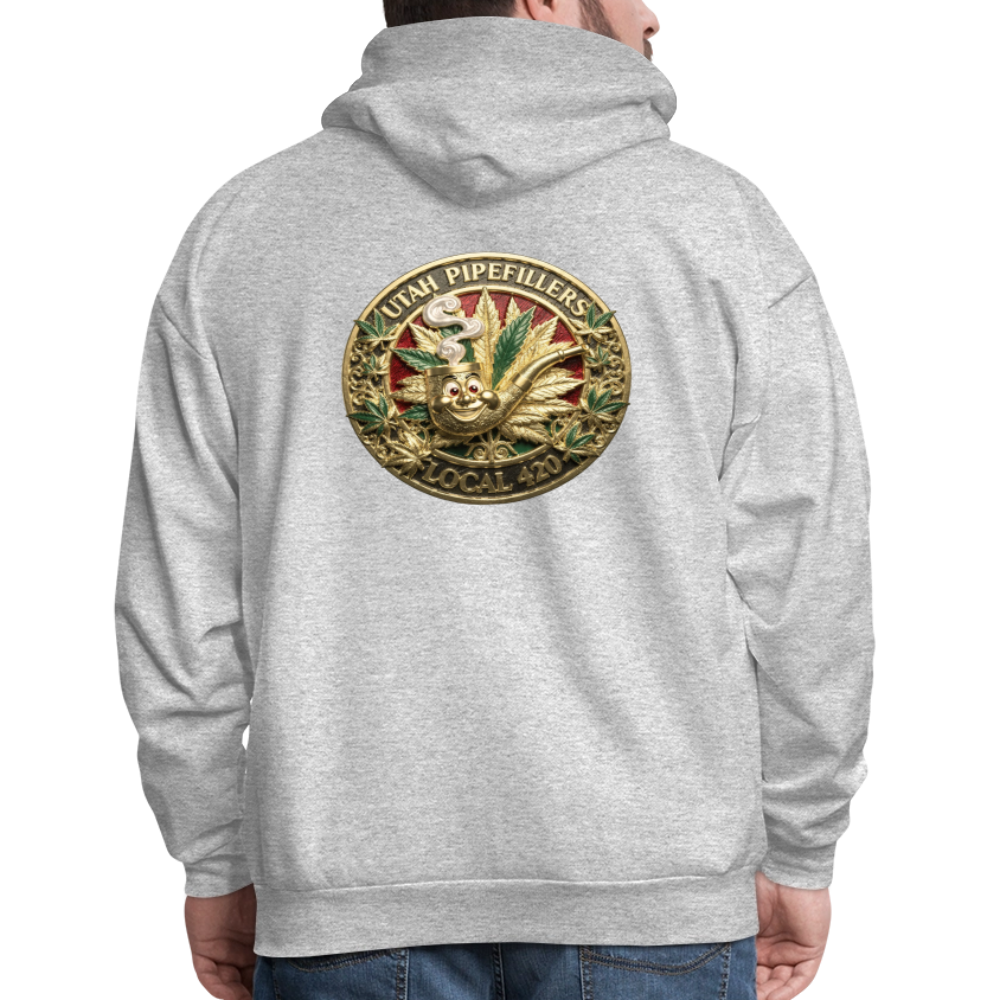 UTAH PIPEFILLERS LOCAL 420 F/B DESIGN Men's Hoodie - heather gray