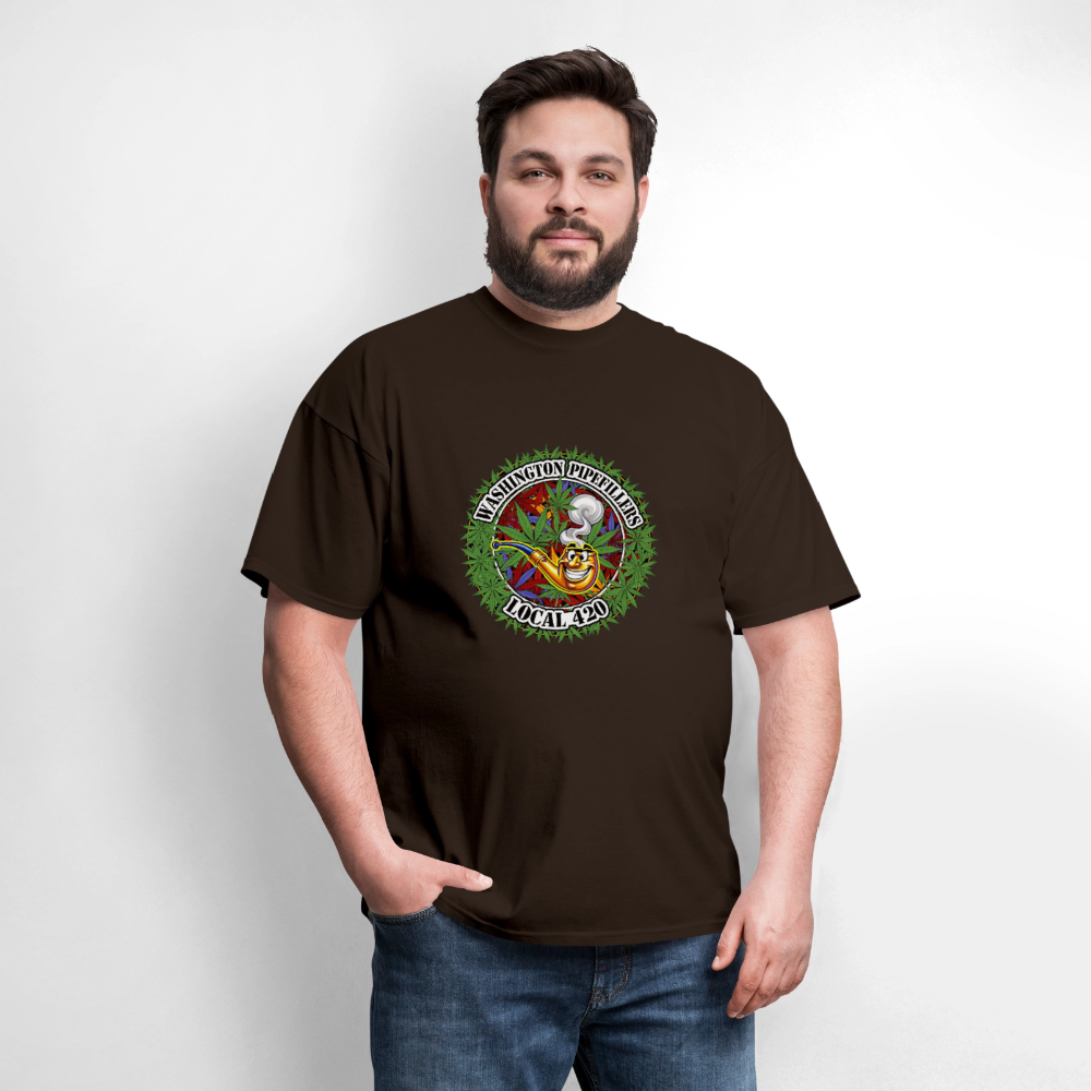 WASHINGTON PIPEFILLERS LOCAL 420 Men's T-Shirt - brown