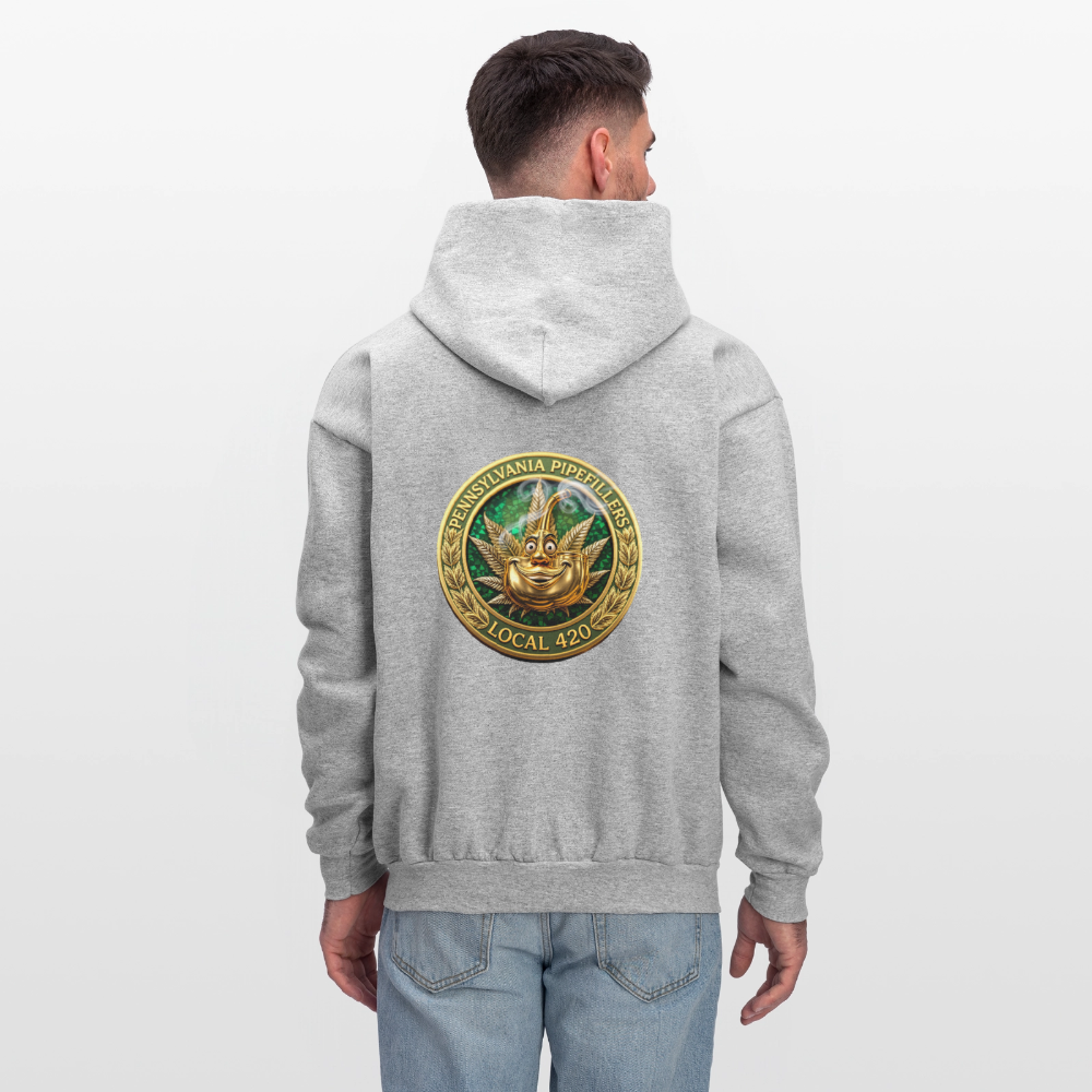 PENNSYLVANIA PIPEFILLERS LOCAL 420 F/B DESIGNS Men's Hoodie - heather gray