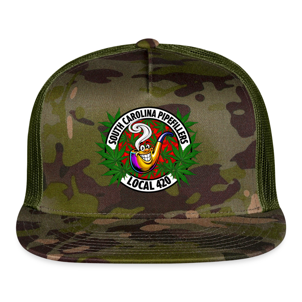 SOUTH CAROLINA PIPEFILLERS LOCAL 420 CAMO Trucker Hat - MultiCam\green