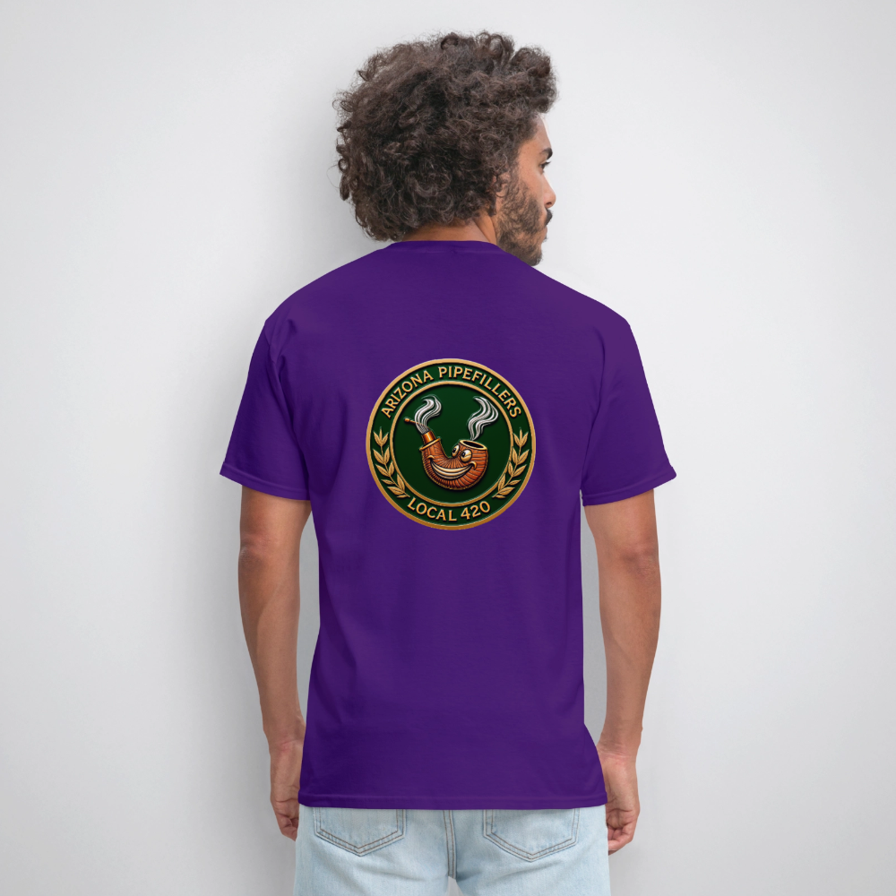 ARIZONIA PIPEFILLERS LOCAL 420 F/B DESIGN Men's T-Shirt - purple