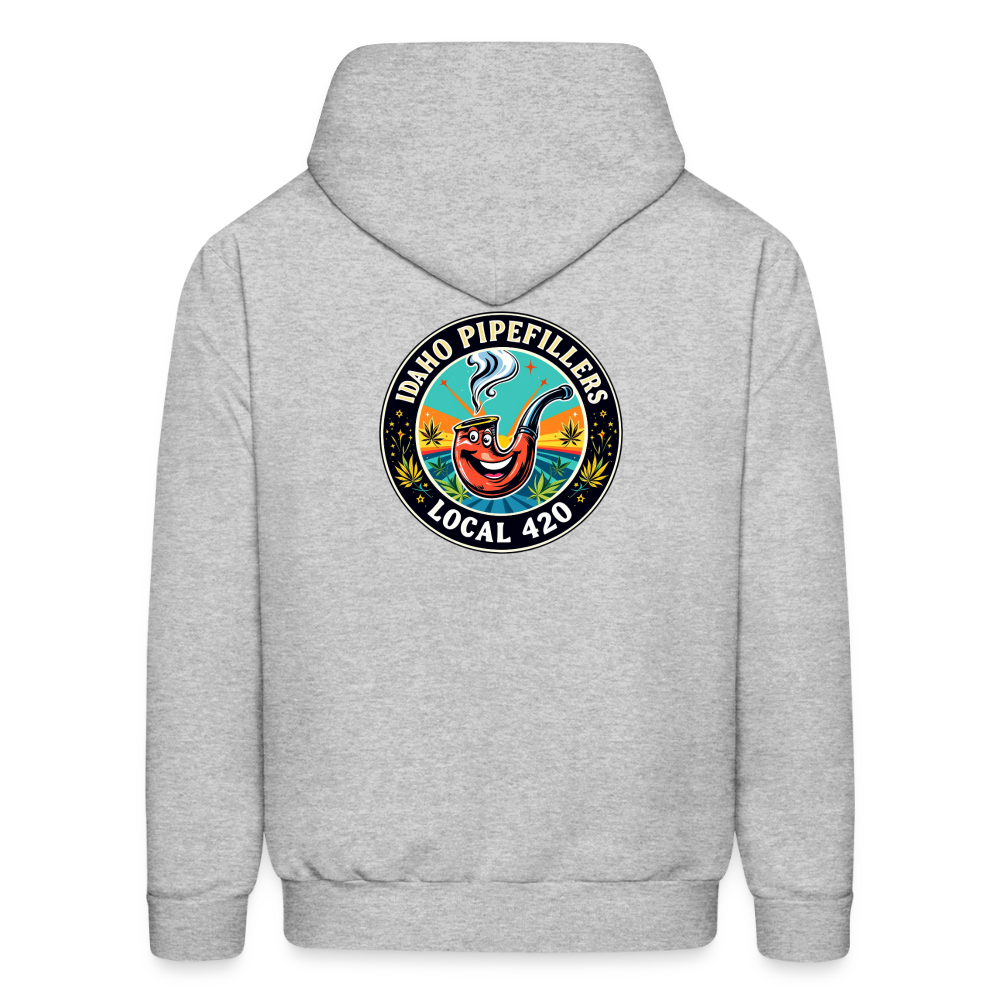 IDAHO PIPEFILLERS LOCAL 420 F/B DESIGN Men's Hoodie - heather gray