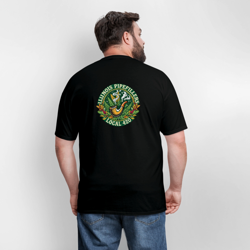 ILLINOIS PIPEFILLERS LOCAL 420 F/B DESIGN Men's T-Shirt - black