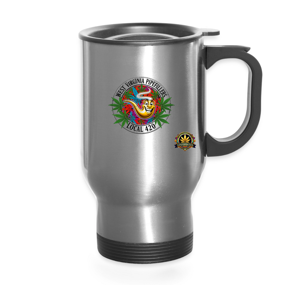 WEST VIRGINIA PIPEFILLERS LOCAL 420 14oz Stainless Steel Travel Mug - silver