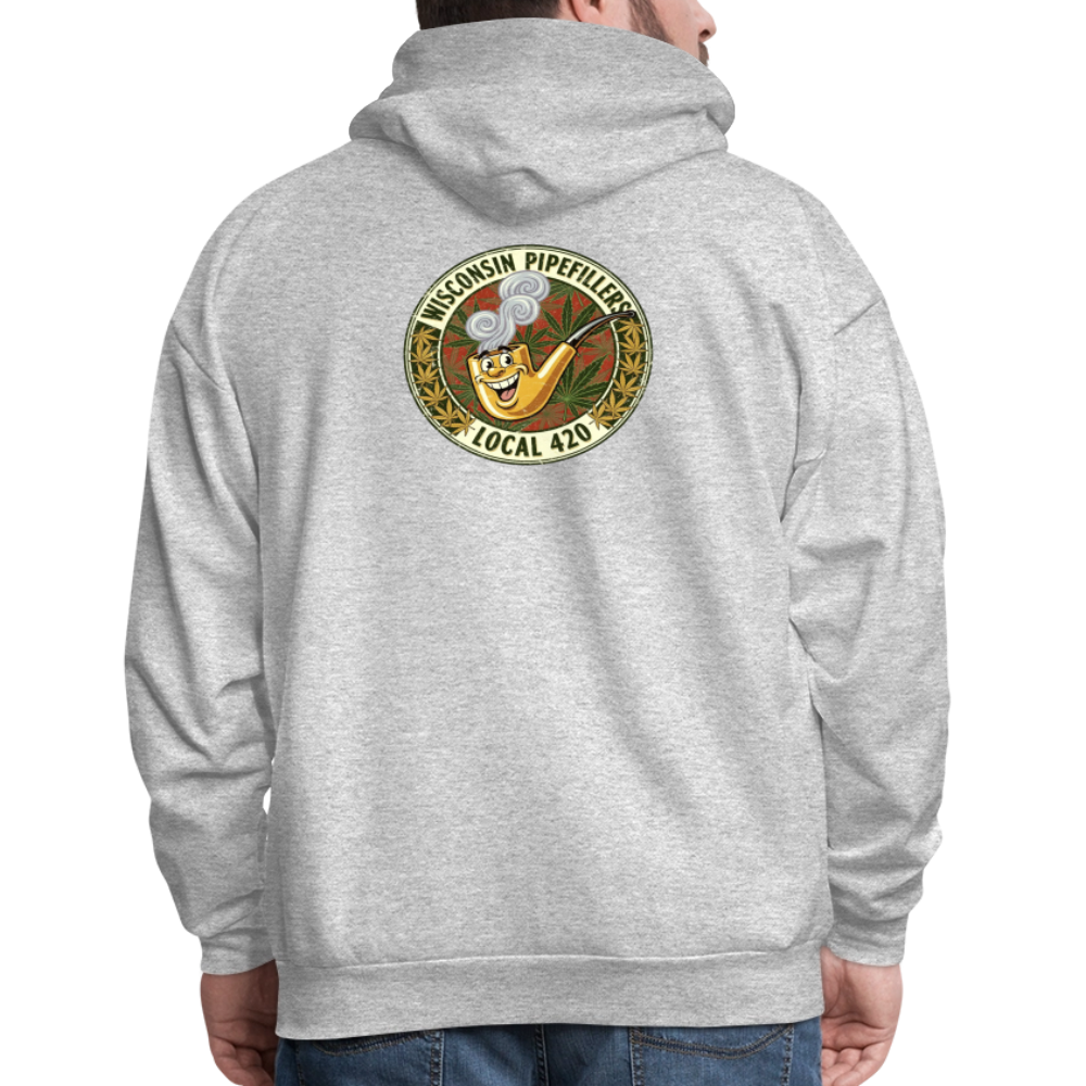 WISCONSIN PIPEFILLERS LOCL 420 F/B DESIGN Men's Hoodie - heather gray