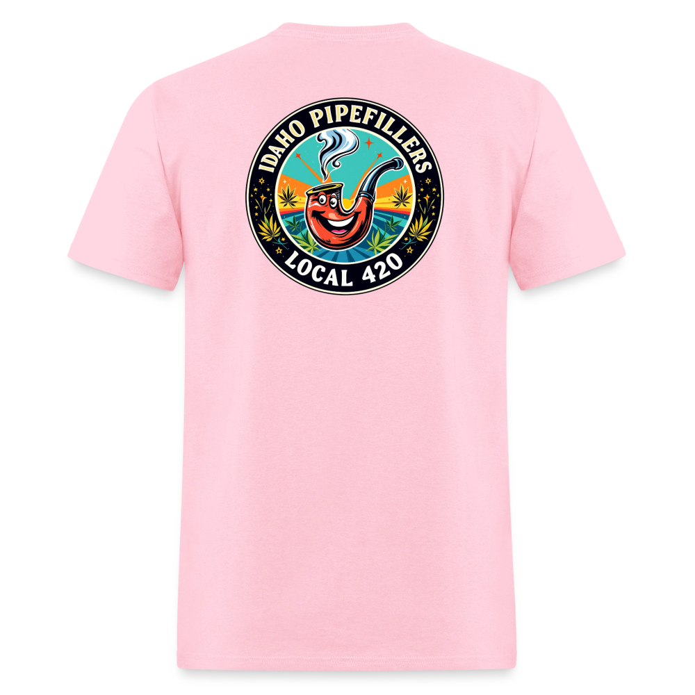 IDAHO PIPEFILLERS LOCAL 420 F/B DESIGN Men's T-Shirt - pink