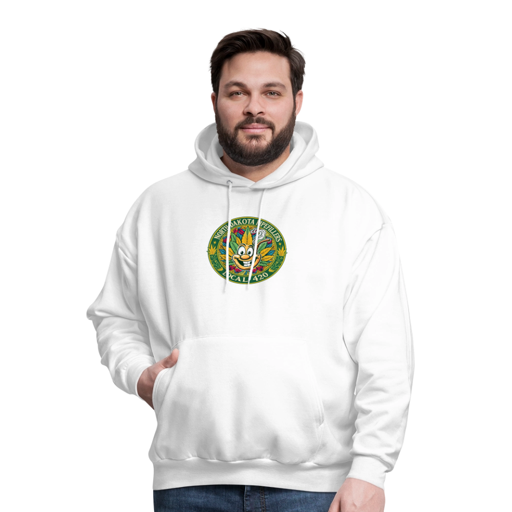 NORTH DAKOTA PIPEFILLERS LOCAL 420 F/B 2 DESIGNS Men's Hoodie - white