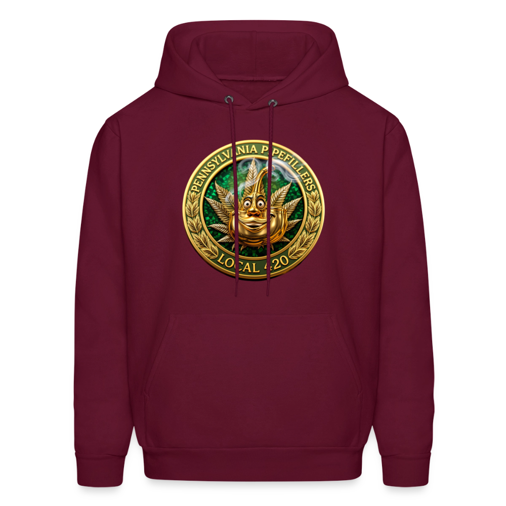 PENNSYLVANIA  PIPEFILLERS LOCAL 420 Men's Hoodie - burgundy