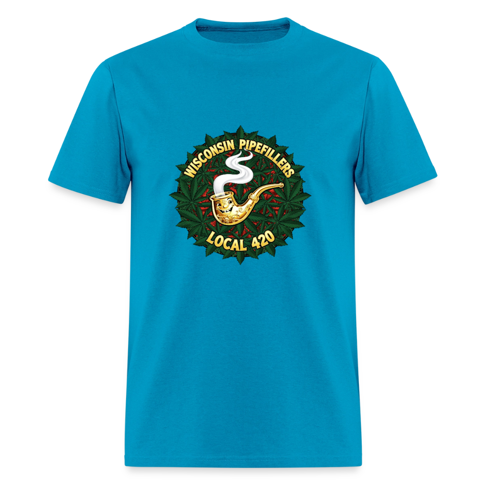 WISCONSIN PIPEFILLERS LOCAL 420 Men's T-Shirt - turquoise