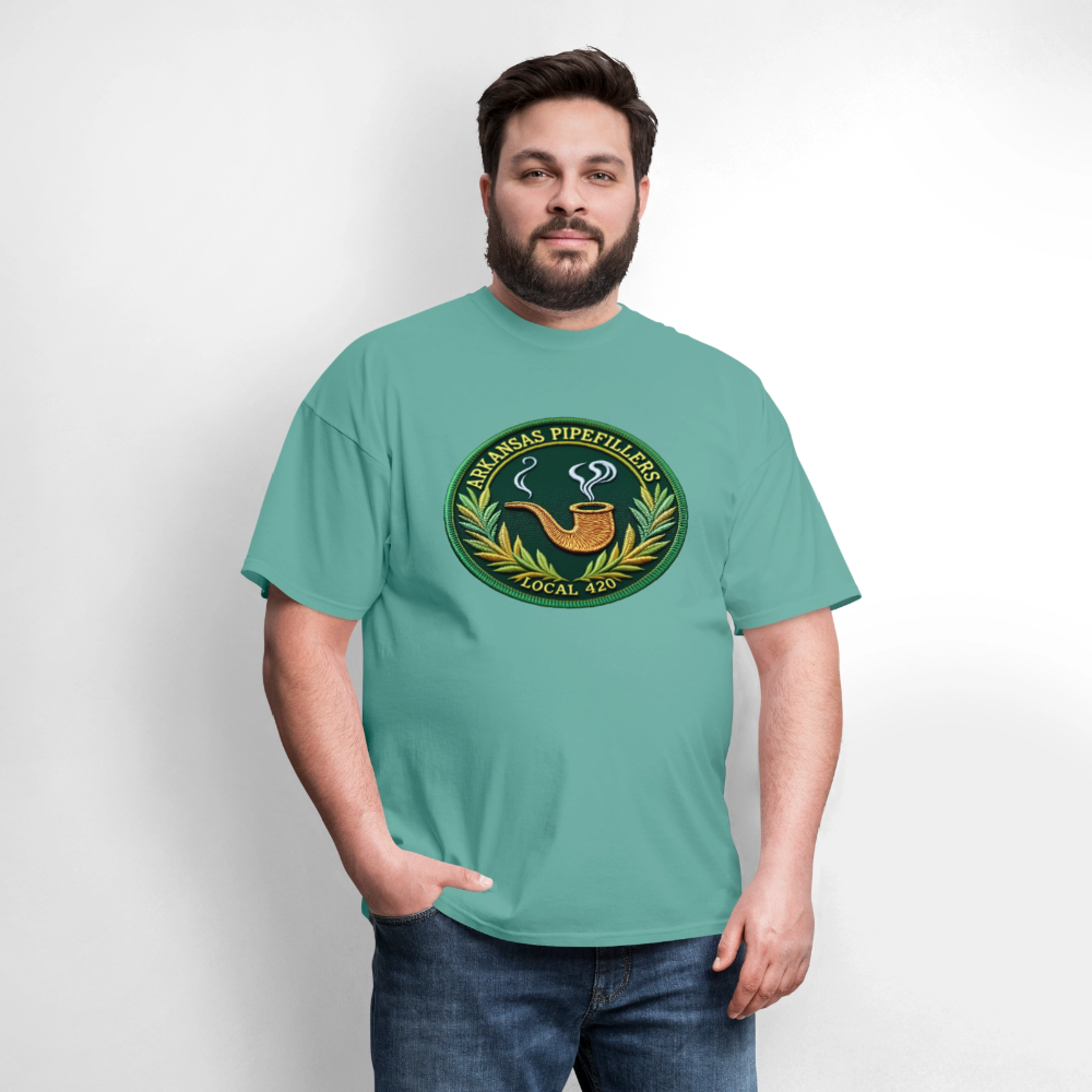 ARKANSAS PIPEFILLERS LOCAL 420 Men's T-Shirt - aquatic