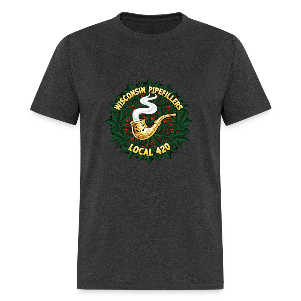 WISCONSIN PIPEFILLERS LOCAL 420 Men's T-Shirt - heather black