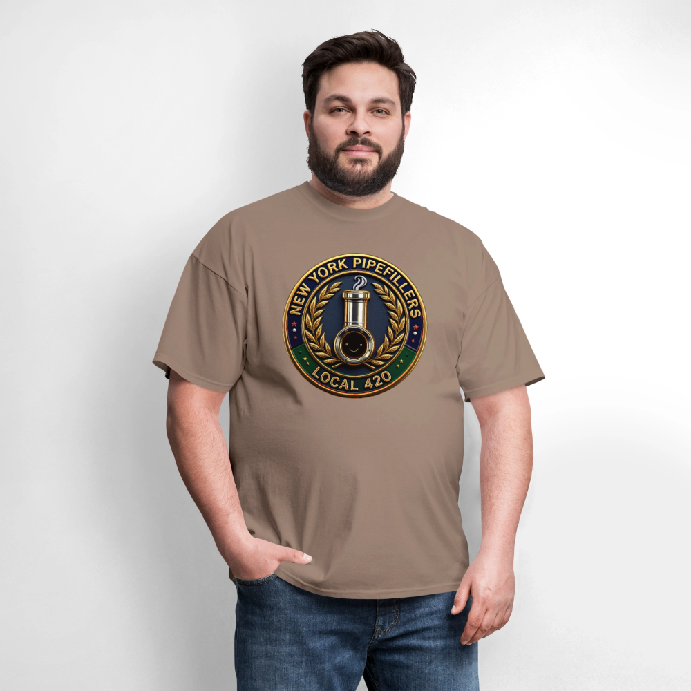 NEW YORK PIPEFILLERS LOCAL 420 F/B DESIGNS Men's T-Shirt - safari