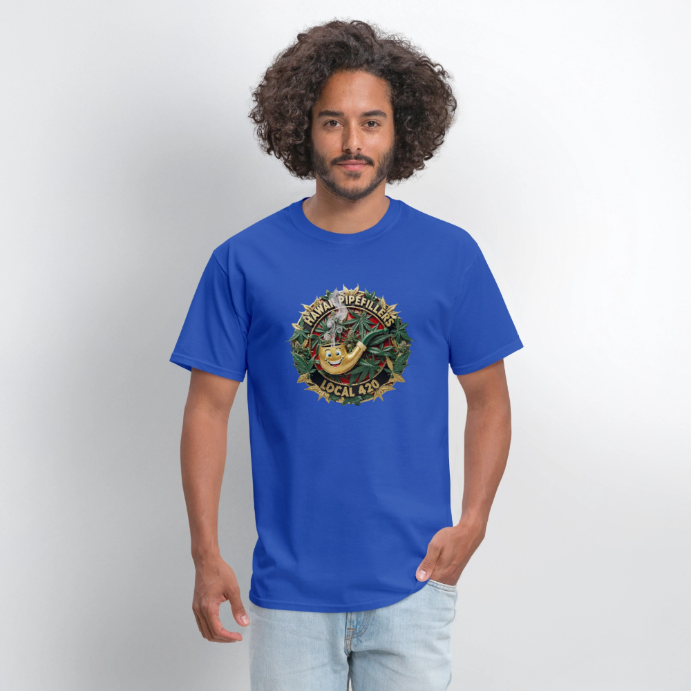 HAWAII PIPEFILLERS LOCAL 420 F/B DESIGN Men's T-Shirt - royal blue