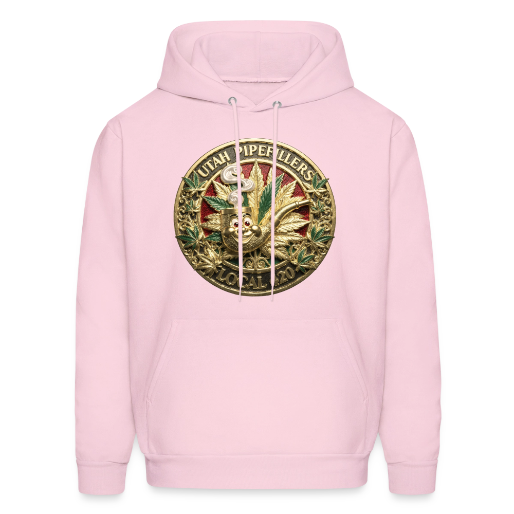 UTAH PIPEFILLERS LOCAL 420 F/B DESIGN Men's Hoodie - pale pink