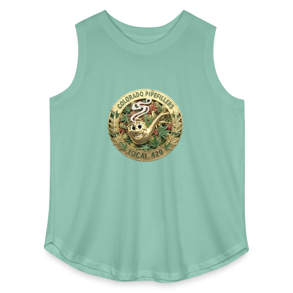 COLORADO PIPEFILLERS LOCAL 420 F/B DESIGN Women's Curvy Relaxed Tank Top - saltwater
