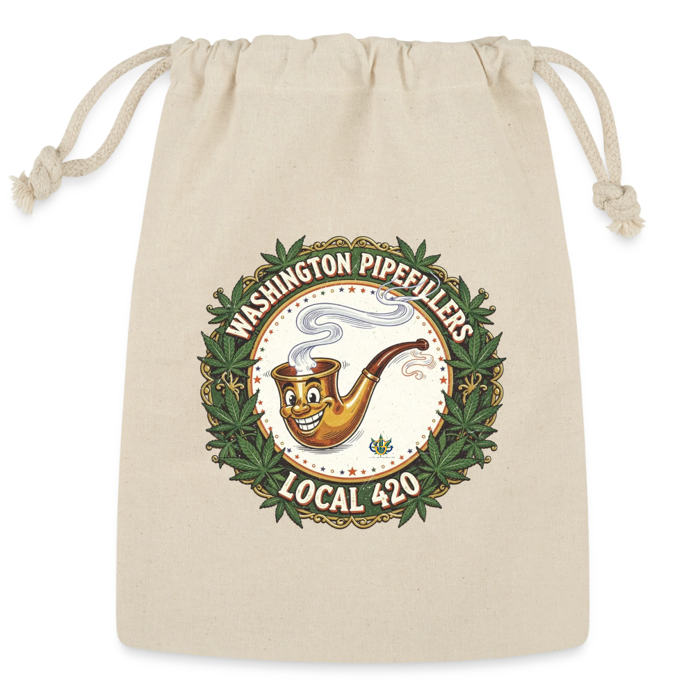 WASHINGTON PIPEFILLERS LOCAL 420 Reusable Gift Bag - Natural