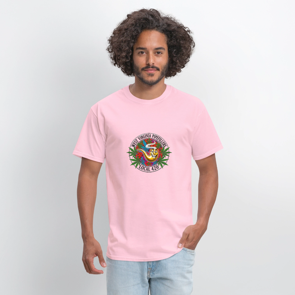 WEST VIRGINIA PIPEFILLERS LOCAL 420 F/B DESIGN Men's T-Shirt - pink