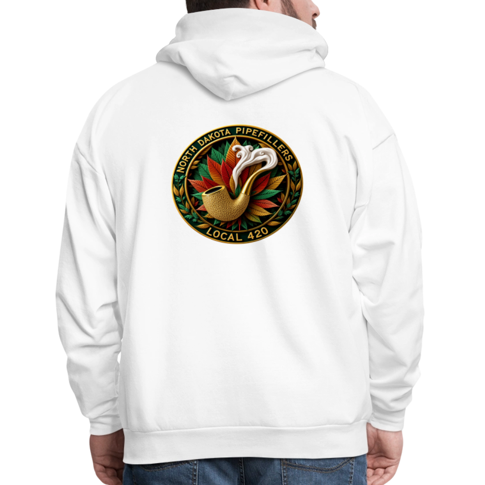 NORTH DAKOTA PIPEFILLERS LOCAL 420 F/B DESIGNS Men's Hoodie - white