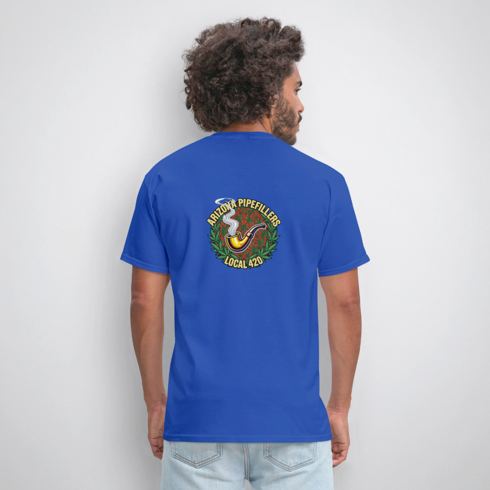 ARIZONA PIPEFILLERS LOCAL 420  F/B DESIGN Men's T-Shirt - royal blue
