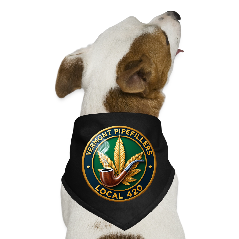 VERMONT PIPEFILLERS LOCAL 420 Dog Bandana - black